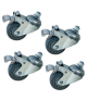 Driving swivel wheels (Set of 4 pcs.)| Braked